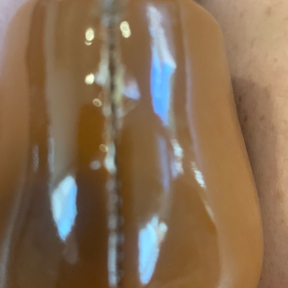 Paolo Patent Brown Block Heels 6 - Picture 6 of 7